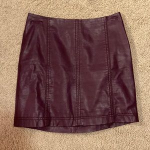 Free People leather skirt